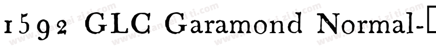 1592 GLC Garamond Normal字体转换